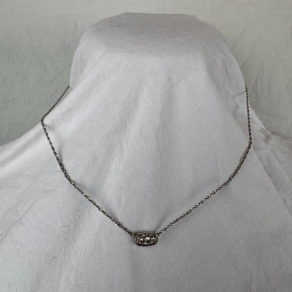 Kendra Scott Silver/Diamond Necklace - Picture 1 of 7